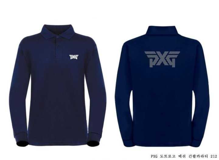 PXG 도트 로고 메쉬 긴팔 카라티(4color)