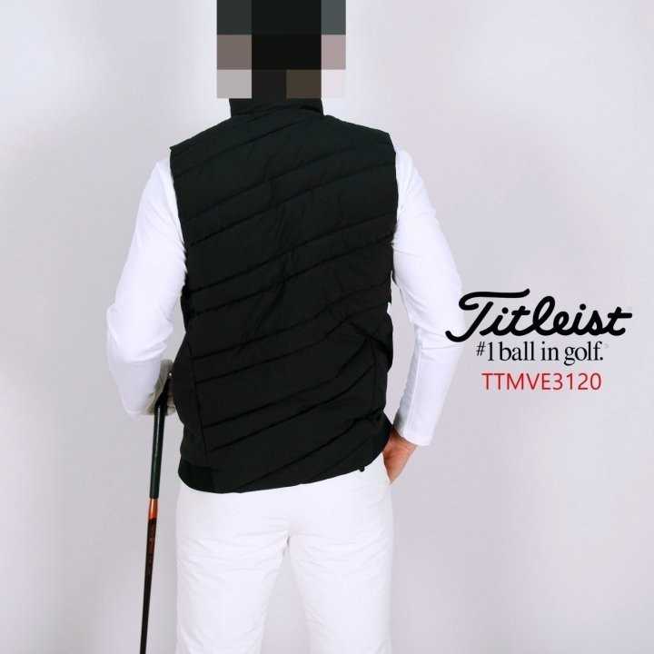 타이틀리스트 남자 TTMVE3120 옆두줄 패딩 조끼 베스트(2color)