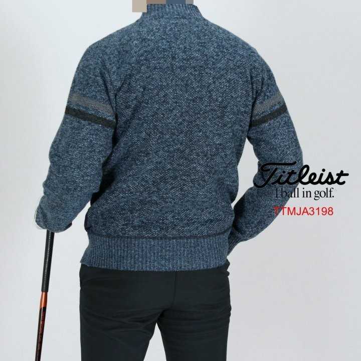 타이틀리스트 남자 TTMJA3198 양팔두줄 패딩 니트집업(2color)