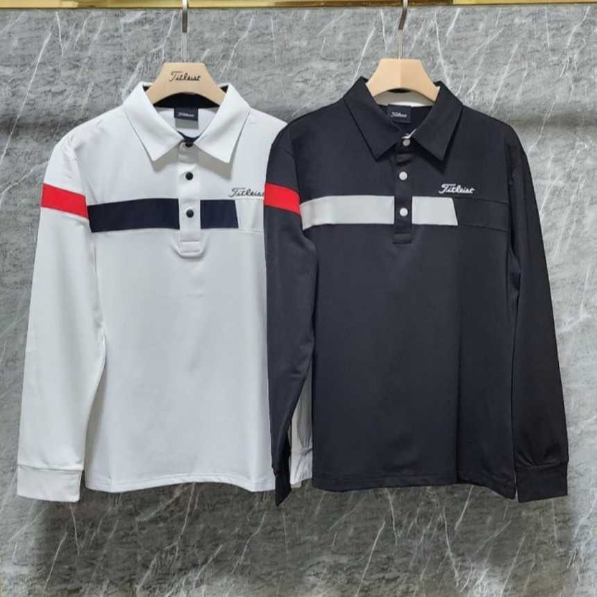 타이틀리스트 남성 가슴라인 기모카라티셔츠(2color)
