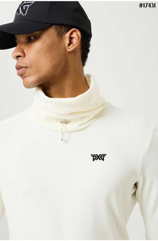 PXG 남성 윈터 넥 워머 포인트 플리스 롱 슬리브 티셔츠(2color)