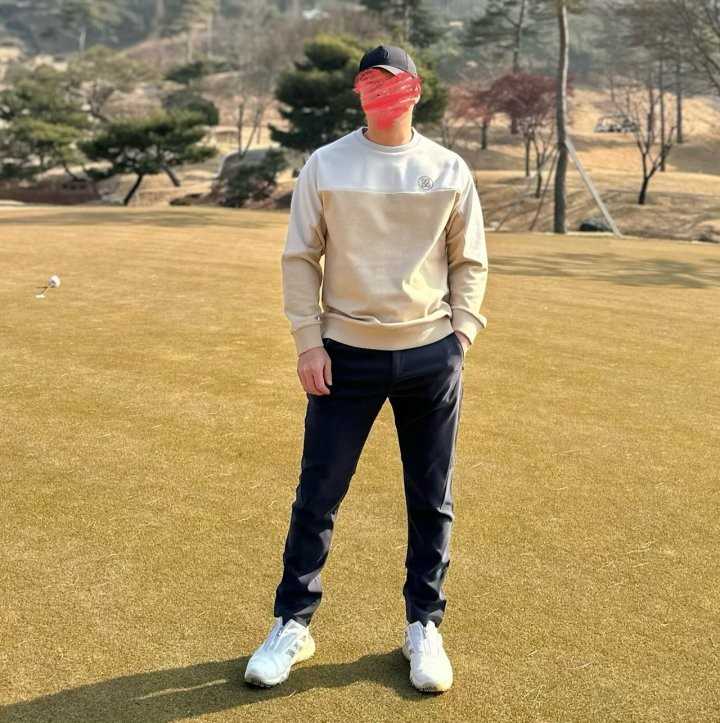 지포어 남성 투톤 컬러 크루넥