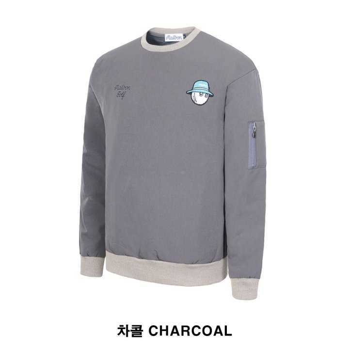 말본 남성 버킷 포켓 패딩 맨투맨(5color)