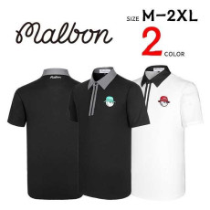 말본 남성 퍼포먼스 자수패치 반팔 카라티(2color)