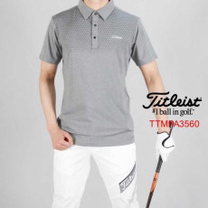 타이틀리스트 남자 TTMPA3560 헥사곤패턴 반팔 카라티(3color)