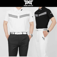 PXG 남성 트리플브이 로고 카라 반팔(3color)