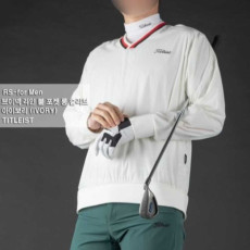 타이틀리스트 남성 브이넥 라인 볼 포켓 롱 슬리브(3color)