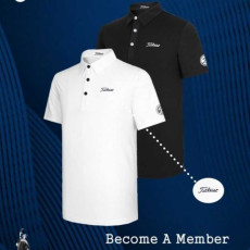타이틀리스트 남성 스코노 삼선라인 하프 T-Shirt(2color)