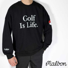말본 “GOLF IS LIFE” 레드캡 세미오버핏 쭈리 맨투맨(2color)