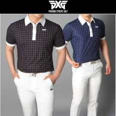 PXG 쿨 체크 반팔 카라티(2color)