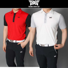 PXG 남성 스판 메쉬 반팔 카라티(3color)