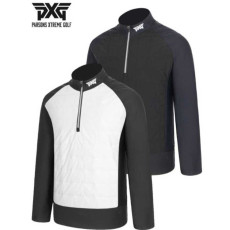 PXG 남성 퀄팅 하이브리드 기모 반집업(2color)