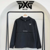 PXG 남성 베이직 자수로고 기모 후드 아노락 자켓