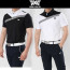 PXG 가슴 배색사선 반팔카라티(2color)