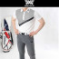 PXG 남성 멀티브이배색 목 로고 반팔(2color)