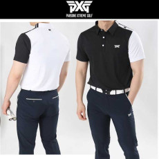 PXG 남성 싱글팔배색 반팔카라(2color)