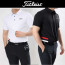 타이틀리스트 허리 2도배색 스판 반팔카라티(2color)