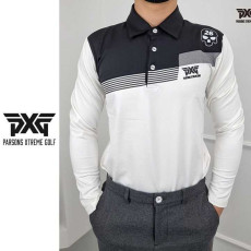 PXG 남성 기모 삼단 배색 티셔츠(2color)