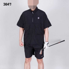 지포어 남자 3847 포켓 반팔 아노락 반바지 세트(2color)