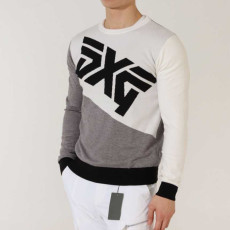PXG 수입 맨즈 빅로고 라운드넥 스웨터(2color)