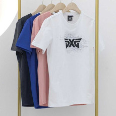 PXG 남여공용 여름 그래픽 라운드 넥 숏 슬리브 티셔츠(4color)