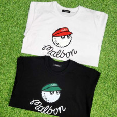 말본 남성 R&G썬바이저 볼캐릭터 ROUND 레터링 라운드 티셔츠(2color)