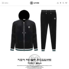 지포어 남성 라인벨벳 후드집업 세트