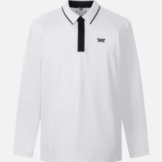 PXG 넥 원 포인트 칼라 롱슬리브 티셔츠(2color)