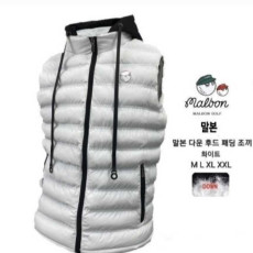 말본 남성 다운 후드 패딩 조끼(3color)