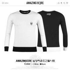 어메이징크리 남성라운드 긴팔니트(2color)