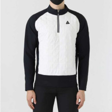 PXG 남성 퀄팅 패딩 짚넥 맨투맨(2color)