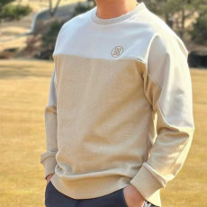 지포어 남성 투톤 컬러 크루넥
