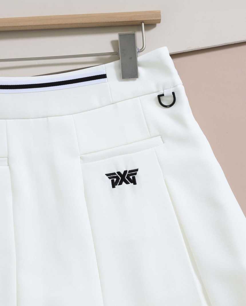 PXG 여성 언발란스 플리츠 스커트