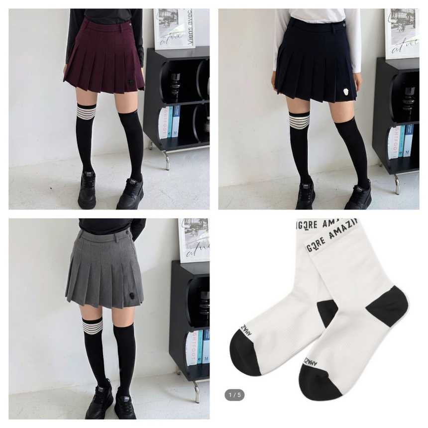 어메이징크리 모직 에어서킷 플리츠 스커트(3color)