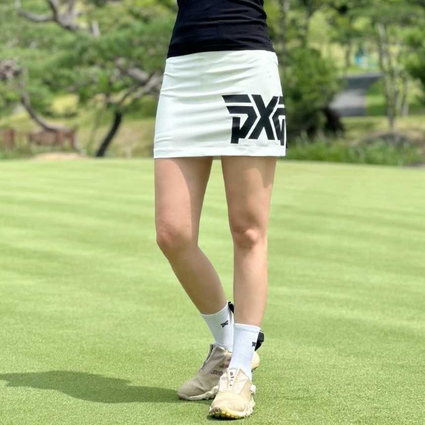 PXG 우먼 21SS 빅로고 랩스커트