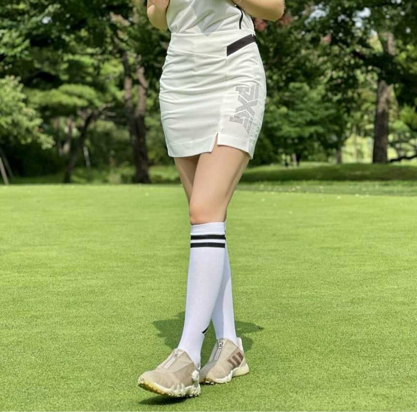PXG 우먼 썸머 베이직 사이드 슬릿 스커트