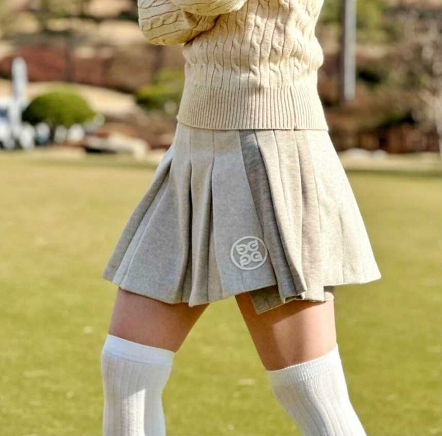 G/FORE 지포어 울 플리츠 스커트