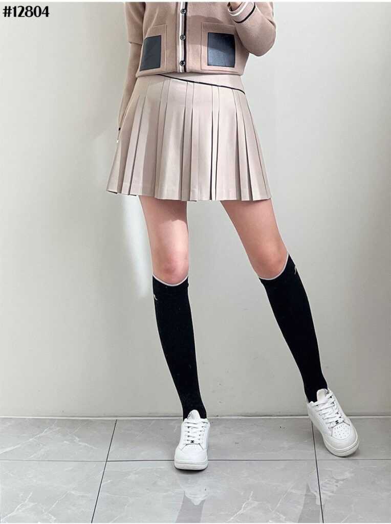 마크앤로나 여성 플리츠 우븐 스커트