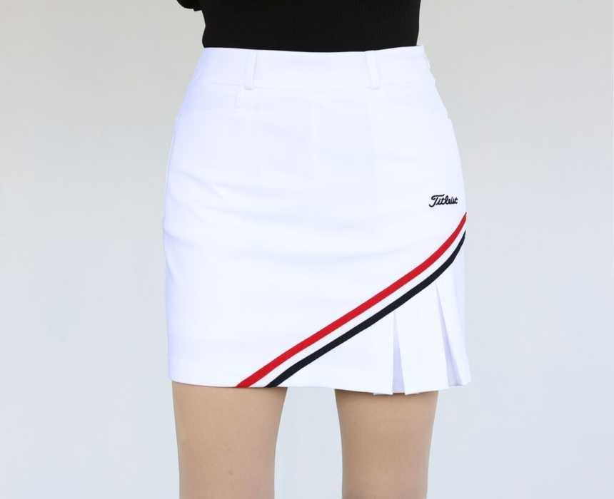 타이틀리스트 여성 사이드 삼선 주름 스커트(2color)