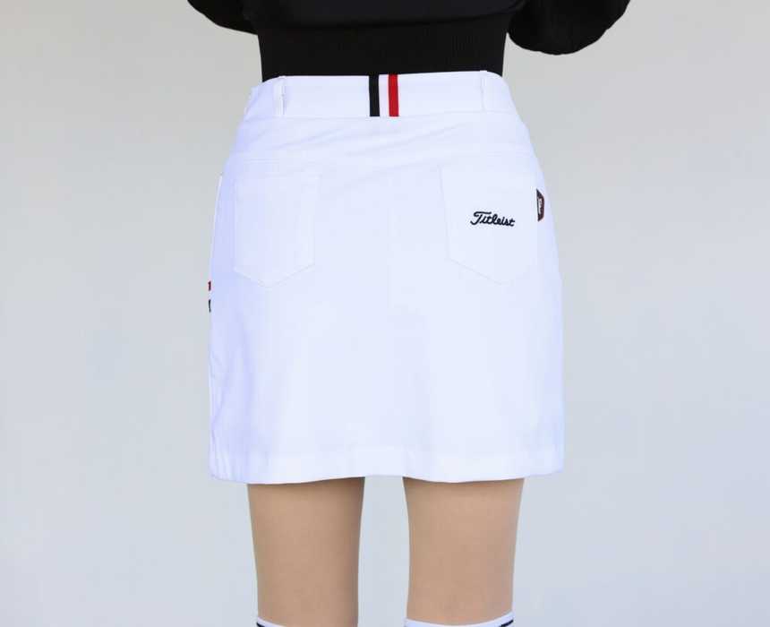 타이틀리스트 여성 사이드 삼선 주름 스커트(2color)