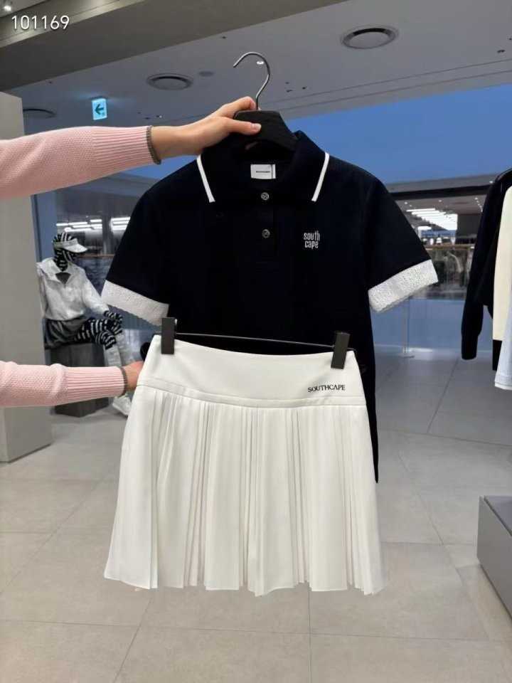사우스케이프 여성 여성 허리 밴딩 변형 플리츠 스커트(2color)