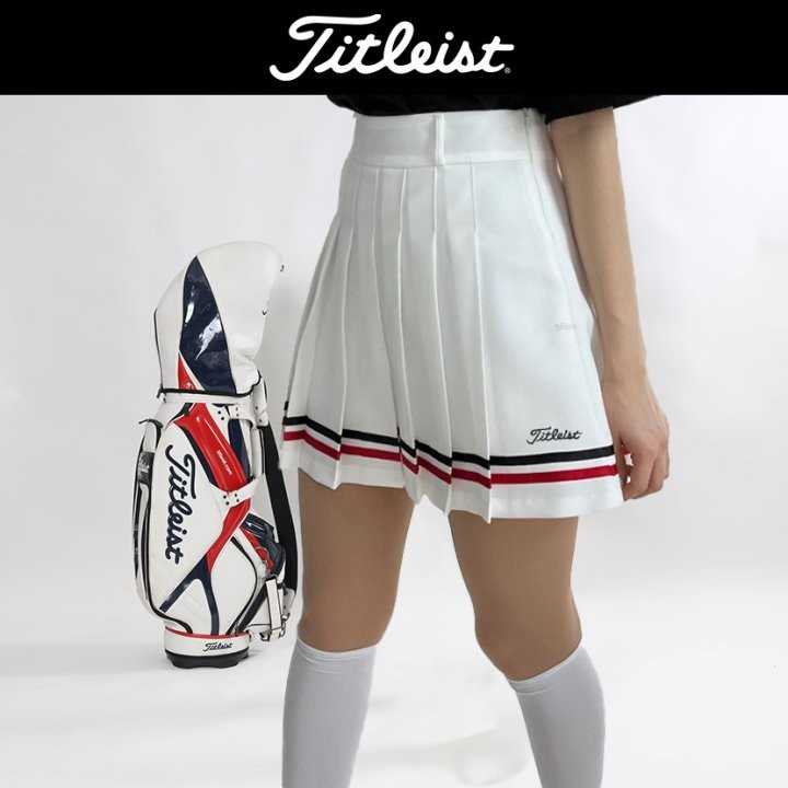 타이틀리스트 테잎 두줄 주름스커트(2color)