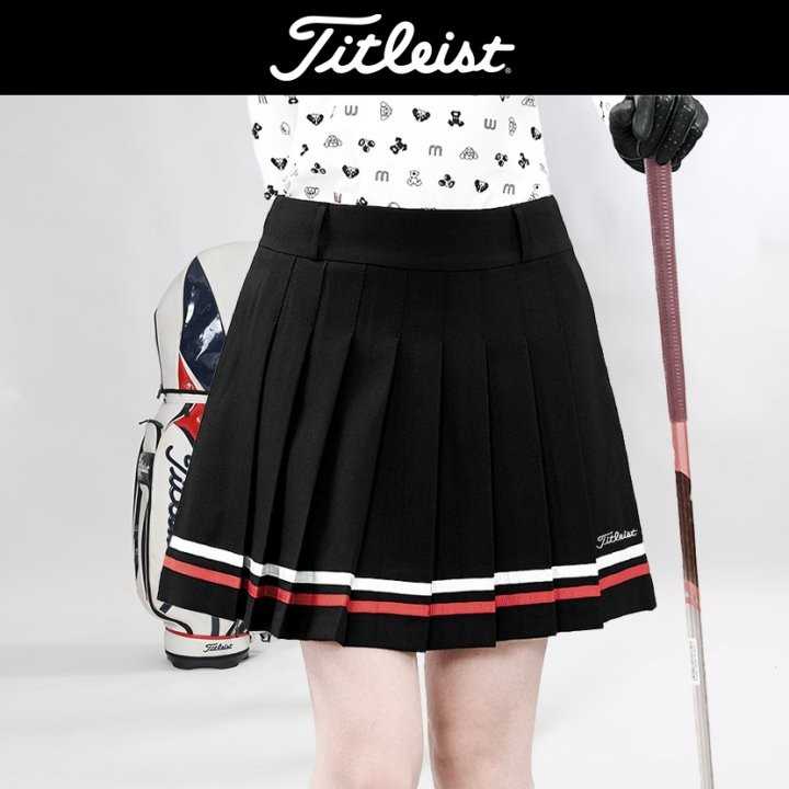 타이틀리스트 테잎 두줄 주름스커트(2color)