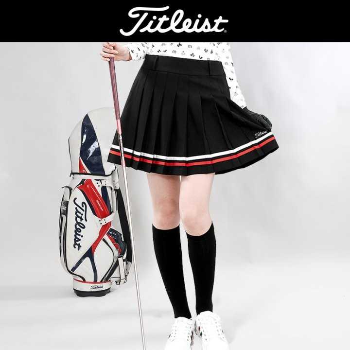 타이틀리스트 테잎 두줄 주름스커트(2color)