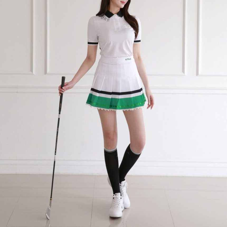 유타 노트르담 레이스 라인 팬 스커트