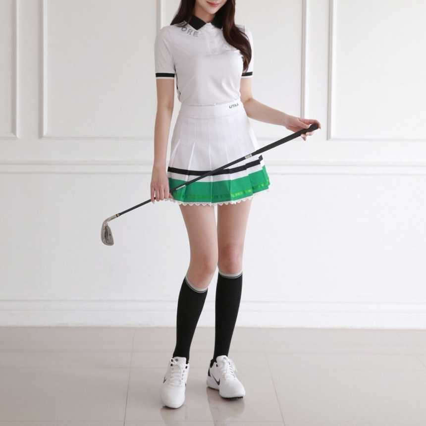 유타 노트르담 레이스 라인 팬 스커트