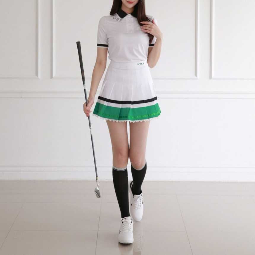 유타 노트르담 레이스 라인 팬 스커트
