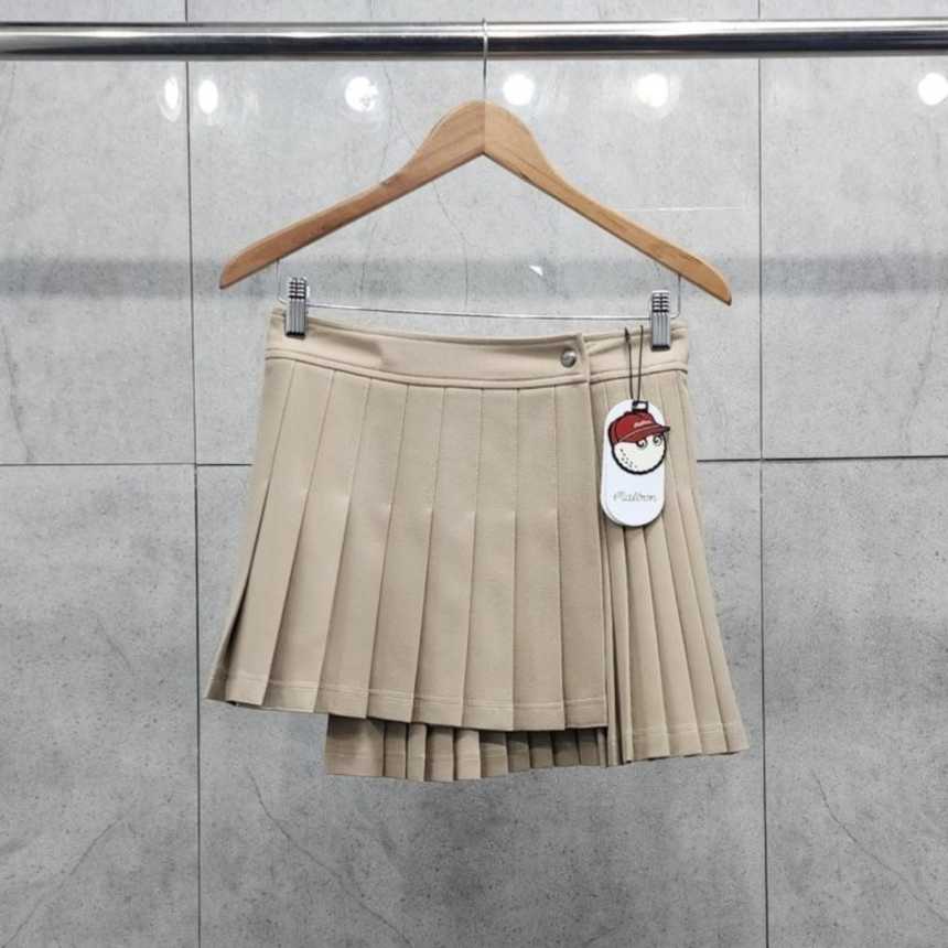 말본 여성 랩 플리츠 스커트