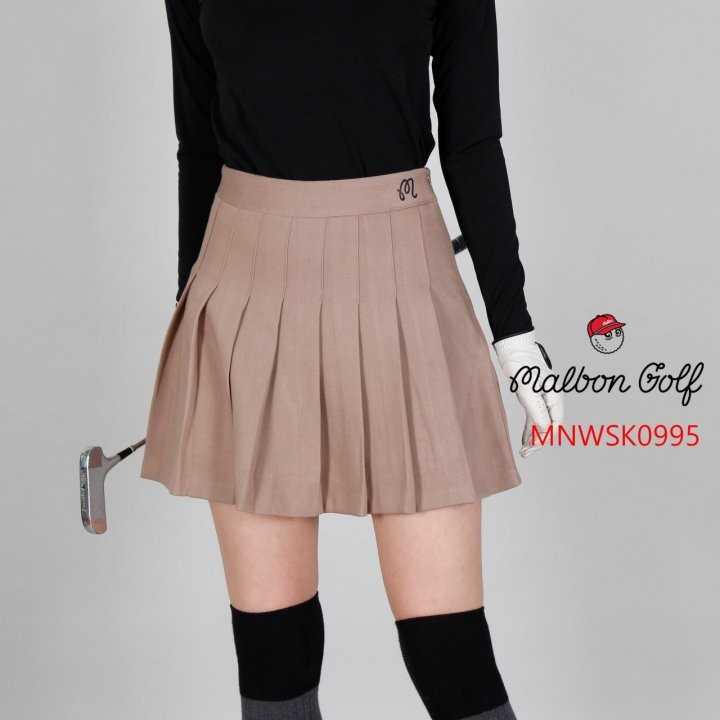 말본 여자 MNWSK0995 힙로고 플리츠 스커트 치마(2color)