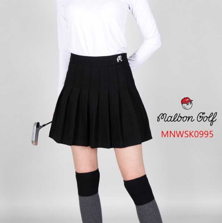 말본 여자 MNWSK0995 힙로고 플리츠 스커트 치마(2color)